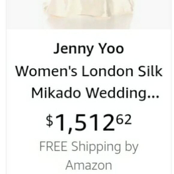 NWT.Jenny Yoo Women's London Mikado Silk Wedding Dress - Picture 3 of 10